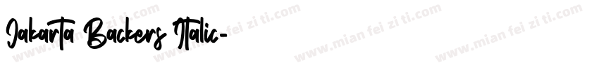Jakarta Backers Italic字体转换
